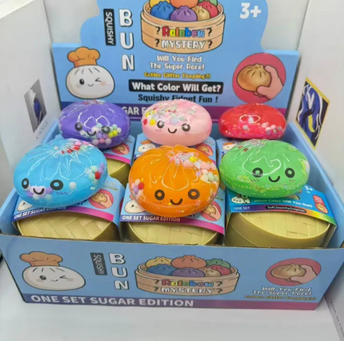 Acrylic Water/Oil Dumplings in steamer. Mystery Box..multiple colors with glitter..