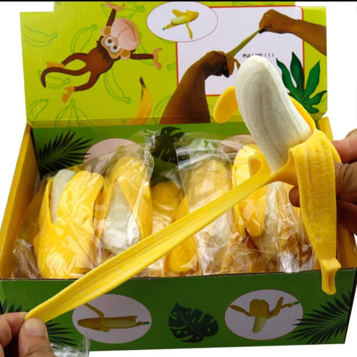 Banana with peel squishy
