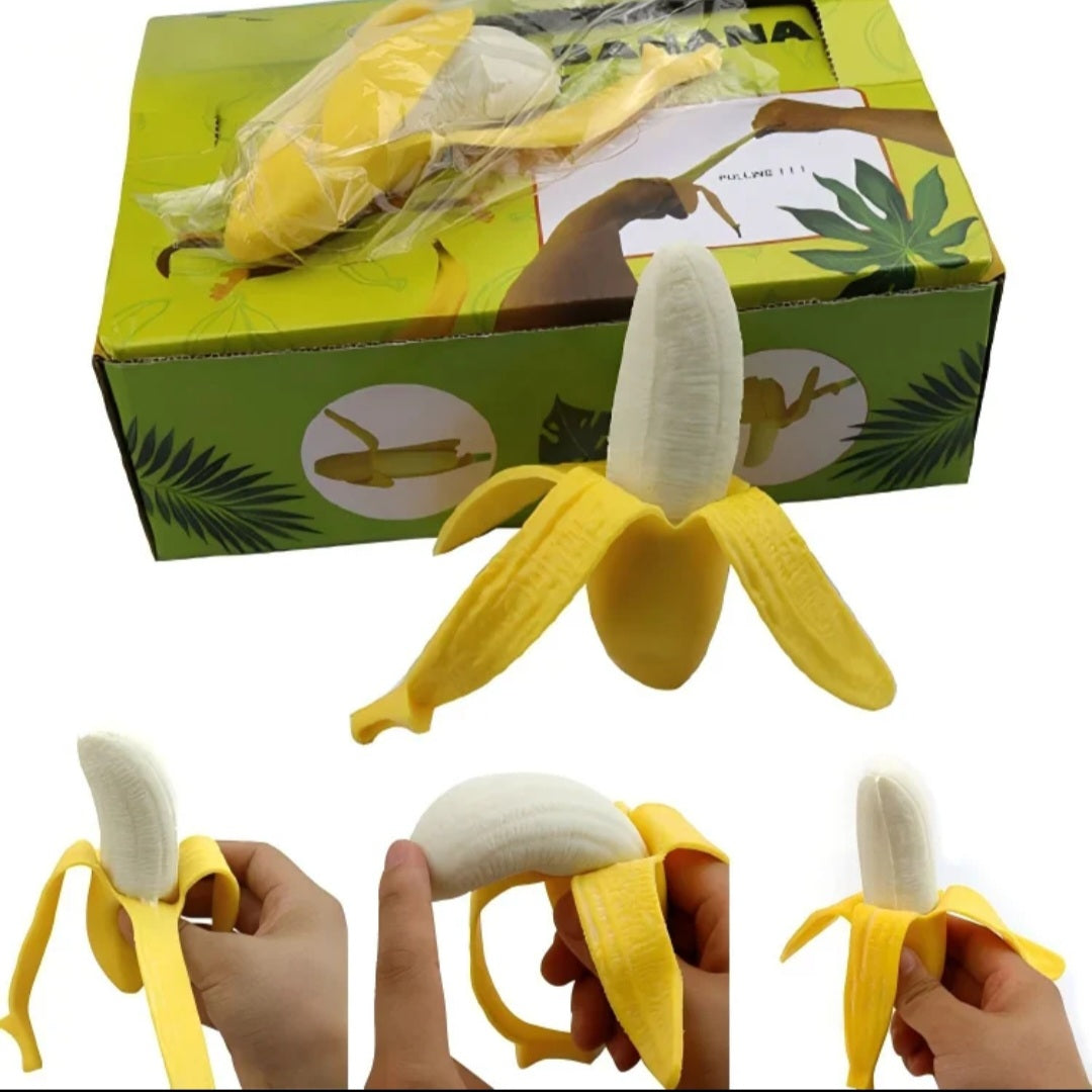 Banana with peel squishy